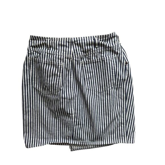 Vintage Women's Michael Kors Collection Striped Cotton Skirt Made in Italy 90s S - Picture 2 of 10